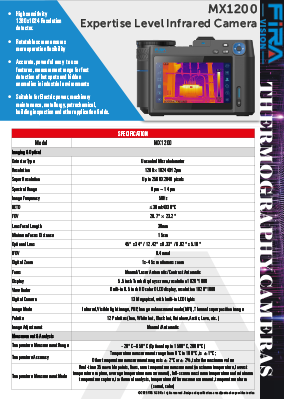 MX1200 - Cámara termográfica profesional con display giratorio